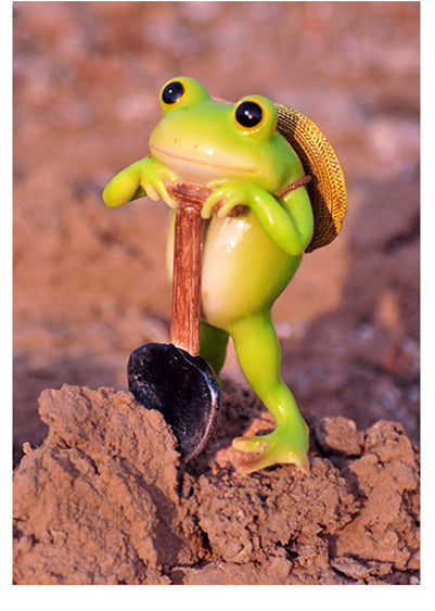 Garden Cute Frog Micro-landscape Flower Pot Resin Animal