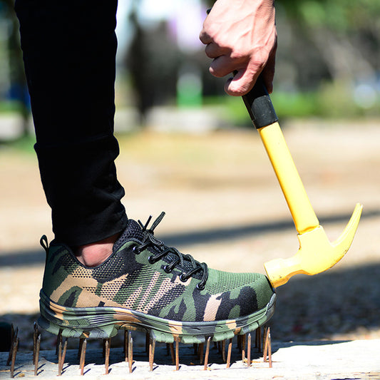 Anti-smash, anti-piercing, anti-skid, wear-resistant construction/ trekking site shoes