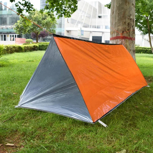 2 Persons Emergency Waterproof Thermal Blanket cum  Emergency Tent w Whistle