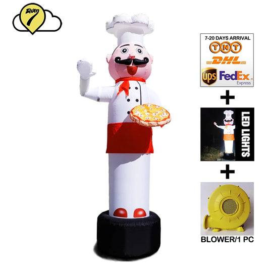 Welcome Customers with Inflatable Pizza Chef Balloons - Perfect for Italian Restaurants!